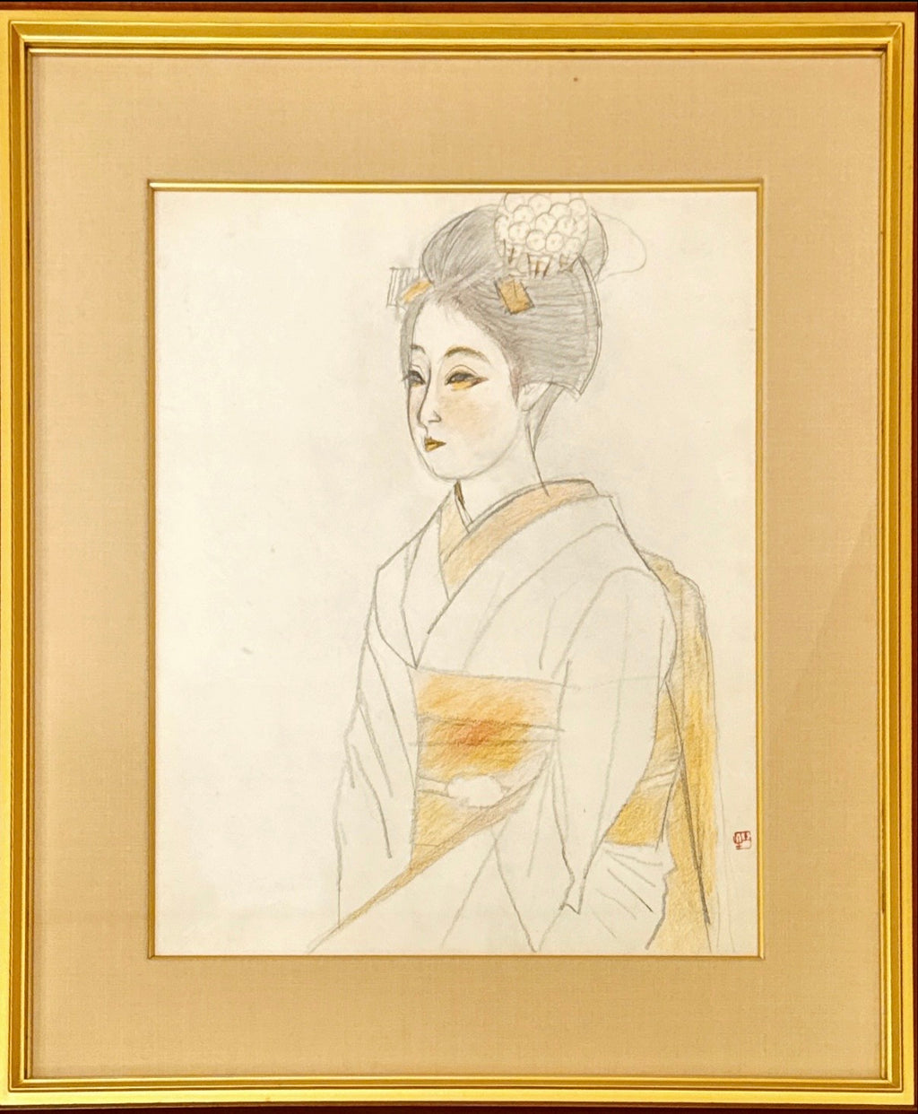 Togyu Okumura - Sketch of a Maiko (舞妓素描)