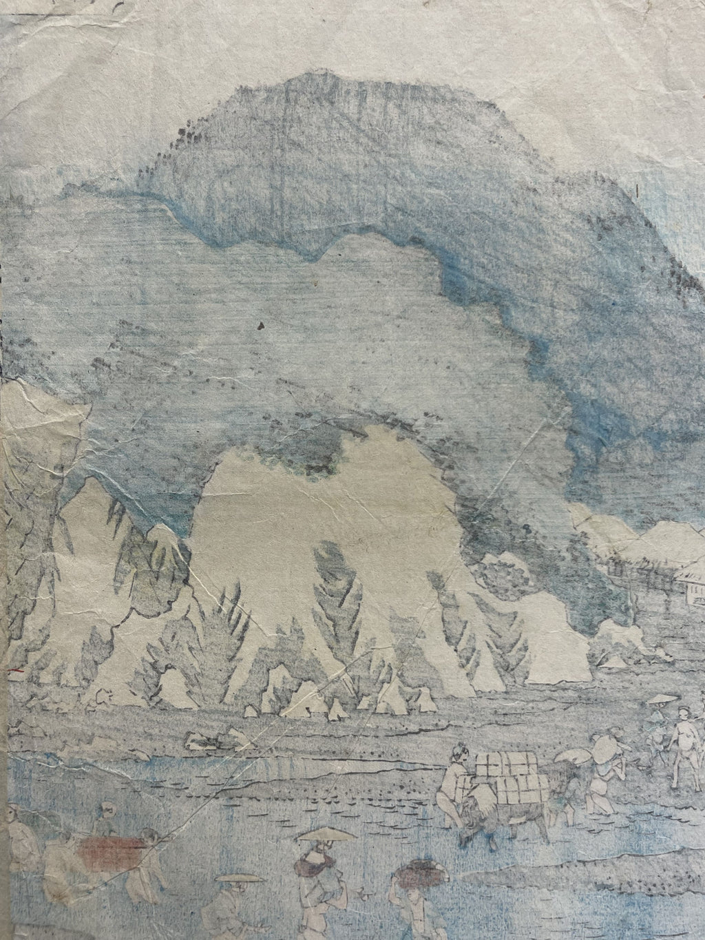Hiroshige Utagawa - Okitsu: The Okitsu River and Satta Pass (五十三次名所図会 十八 興津 おきつ川さつたの峠)