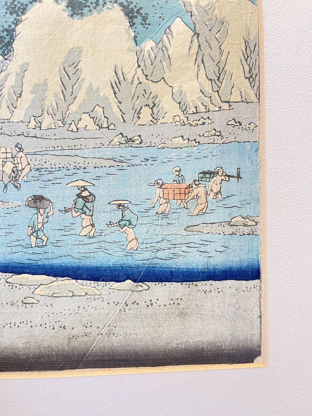 Hiroshige Utagawa - Okitsu: The Okitsu River and Satta Pass (五十三次名所図会 十八 興津 おきつ川さつたの峠)