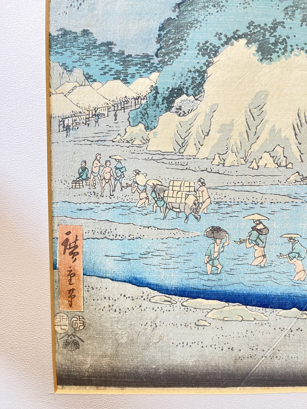 Hiroshige Utagawa - Okitsu: The Okitsu River and Satta Pass (五十三次名所図会 十八 興津 おきつ川さつたの峠)