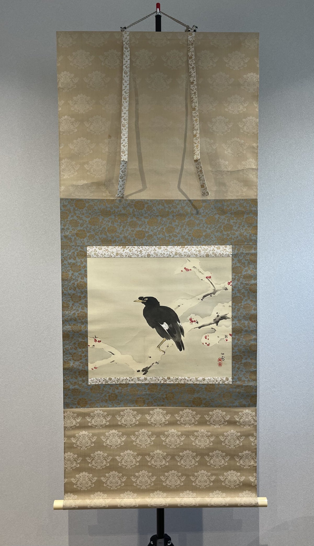 Kansetsu Hashimoto - Myna Bird in Snow (雪中哥鳥)